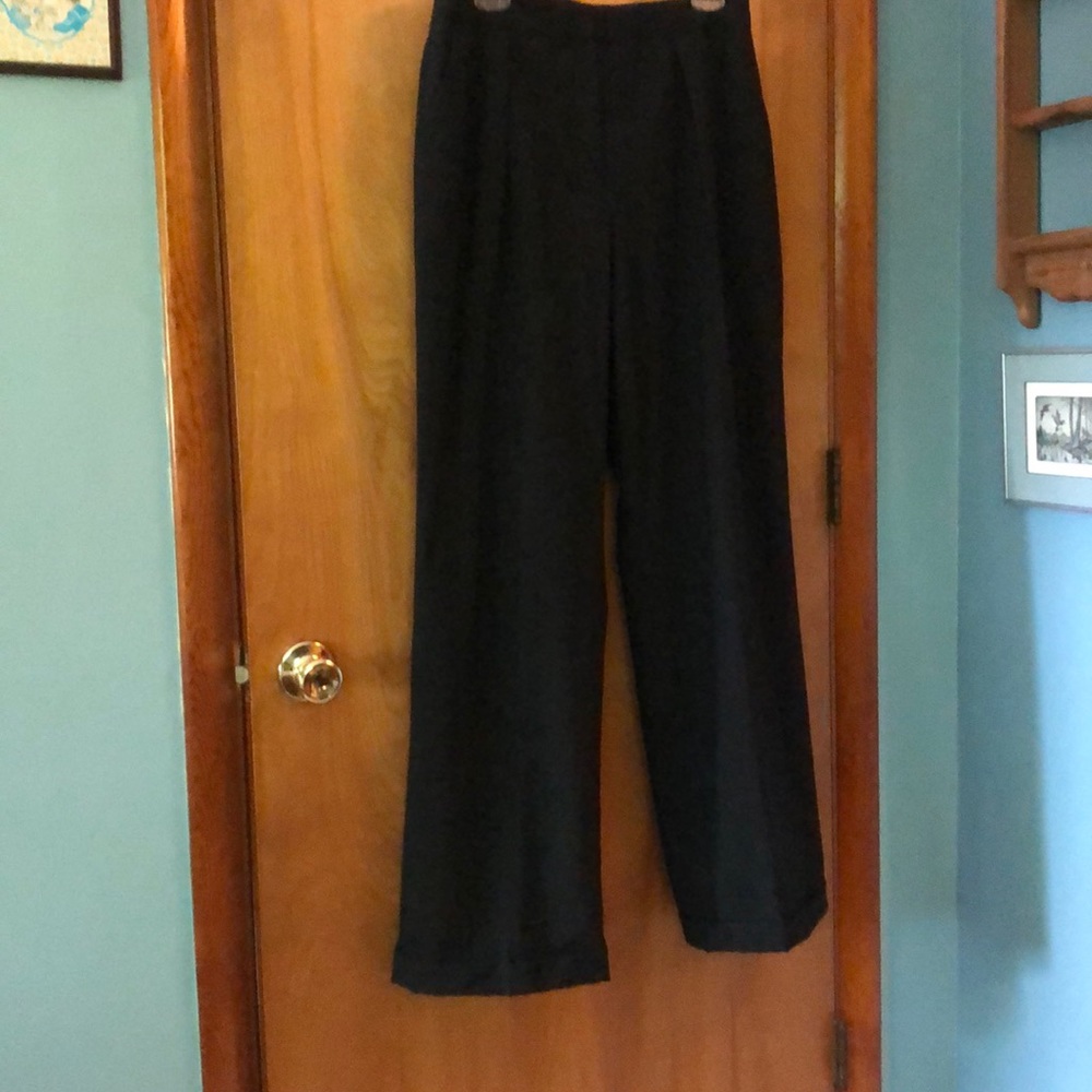 Black wool slacks